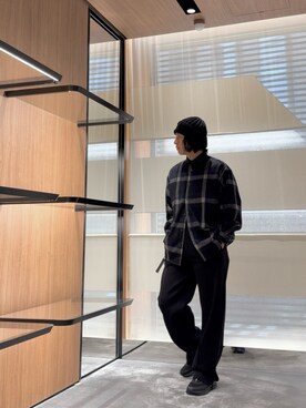 「ネルシャツ」｜「アイテム（財布/小物）」を使った、SANNANDESUさん（メンズ・178cm）の秋コーディネート