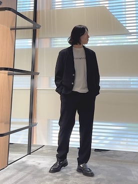 「アイテム（テーラードジャケット）」を使った、SANNANDESUさん（メンズ・179cm）の夏コーディネート