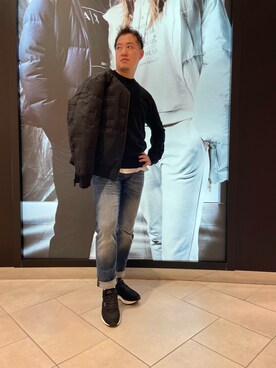「ARMANI EXCHANGE（アルマーニエクスチェンジ）のアイテム（ブルゾン）」を使った、E.YASUさん（メンズ・175cm）の秋コーディネート
