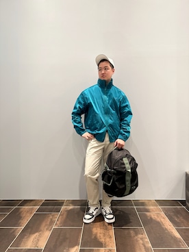 「ARMANI EXCHANGE（アルマーニエクスチェンジ）のアイテム（ナイロンジャケット）」を使った、E.YASUさん（メンズ・175cm）の春コーディネート