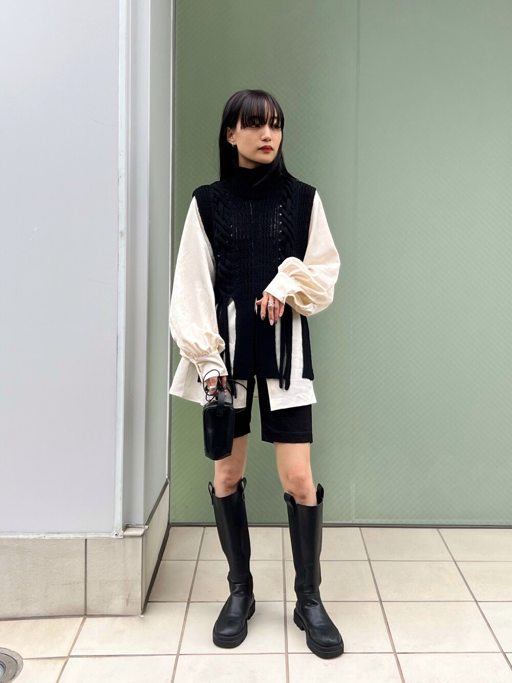 malamute（マラミュート）の「braid slit poncho（ニット/セーター 