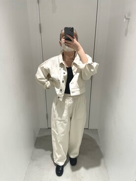 「ハイトーンカラー」｜「アイテム（デニムジャケット）」を使った、shio2425さん（レディース・155cm）の春コーディネート