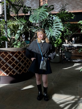 「CIAOPANIC（チャオパニック）のアイテム（その他アウター）」を使った、shio2425さん（レディース・154cm）の冬コーディネート