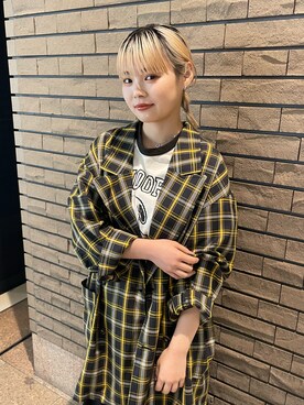 「ハイトーンカラー」｜「アイテム（ジャケット/アウター）」を使った、shio2425さん（レディース・154cm）の春コーディネート