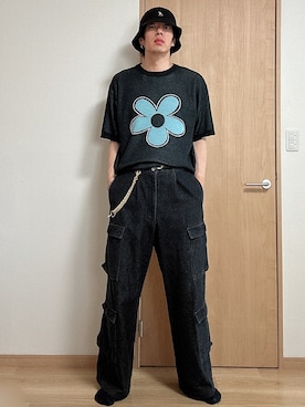 「アイテム（ピアス（片耳用））」を使った、メシロナさん（メンズ・184cm）の夏コーディネート