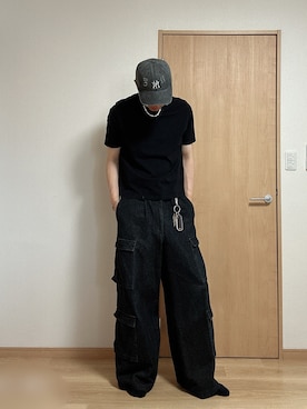 「アイテム（帽子）」を使った、メシロナさん（メンズ・184cm・30代）の夏コーディネート