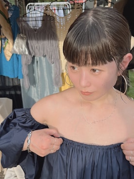 「Deuxieme Classe（ドゥーズィエムクラス）のアイテム（シャツ/ブラウス）」を使った、sachiさん（レディース・148cm）の夏コーディネート