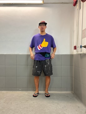 「アイテム（ボディバッグ/ウエストポーチ）」を使った、pata92さん（メンズ・175cm）の夏コーディネート