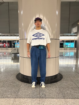 「アイテム（ボディバッグ/ウエストポーチ）」を使った、pata92さん（メンズ・175cm）の夏コーディネート