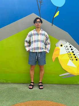 「MOSCOT（モスコット）のアイテム」を使った、pata92さん（メンズ・175cm）の夏コーディネート