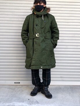 「VINTAGE（ヴィンテージ）のアイテム（その他アウター）」を使った、pata92さん（メンズ・175cm）の冬コーディネート