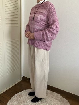 「Samansa Mos2（サマンサ モスモス）のアイテム（パンツ）」を使った、chieさん（レディース・166cm）の冬コーディネート