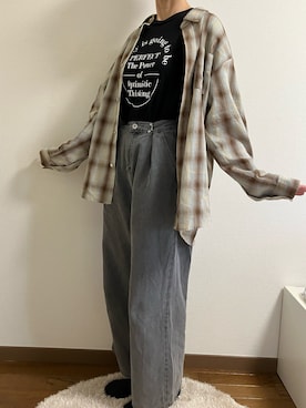 「Ungrid（アングリッド）のアイテム（シャツ/ブラウス）」を使った、chieさん（レディース・166cm）の秋コーディネート