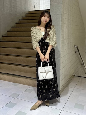 「mysty woman（ミスティウーマン）のアイテム（ショルダーバッグ）」を使った、rinoさん（レディース・156cm）の夏コーディネート