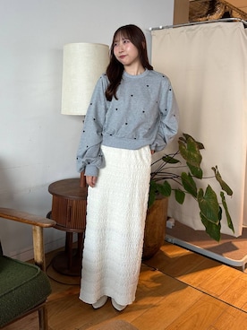 「mysty woman（ミスティウーマン）のアイテム（スウェット）」を使った、rinoさん（レディース・156cm）の夏コーディネート