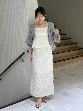 「A part by（アパートバイ）のクロスフラットサンダル（サンダル）」を使った、rinoさん（レディース・156cm・20代）の夏コーディネート
