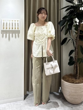 「mysty woman（ミスティウーマン）のアイテム（その他パンツ）」を使った、rinoさん（レディース・156cm）の春コーディネート