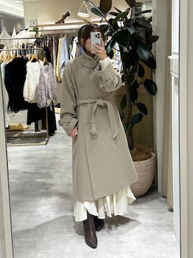 「アイテム（チェスターコート）」を使った、rinoさん（レディース・156cm・20代）の秋コーディネート