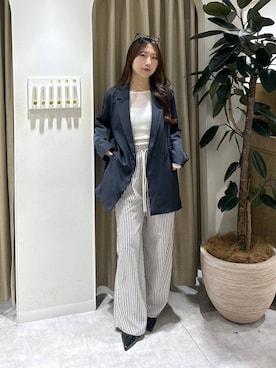 「mysty woman（ミスティウーマン）のアイテム（その他パンツ）」を使った、rinoさん（レディース・156cm）の春コーディネート