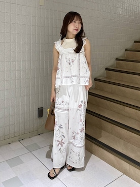「mysty woman（ミスティウーマン）のアイテム（その他パンツ）」を使った、rinoさん（レディース・156cm）の春コーディネート
