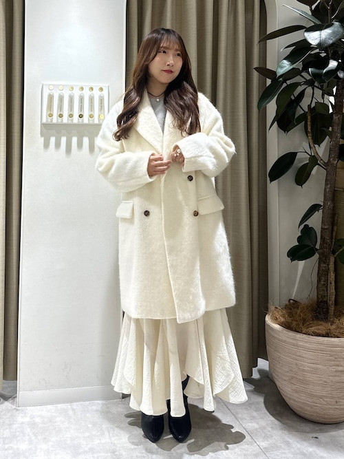 アルパカ混シャギーコート 592548（チェスターコート）｜mysty woman