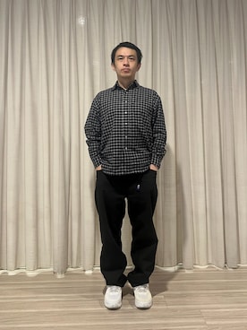 鄧江江さん（骨格ナチュラル・メンズ・168cm）の秋コーディネート