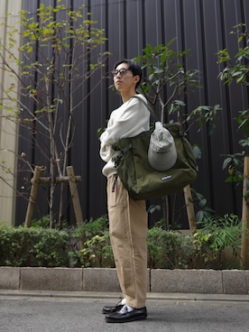 「Gramicci（グラミチ）のアイテム（帽子）」を使った、アムユさん（メンズ・170cm）の秋コーディネート