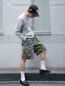 「WILD THINGS（ワイルドシングス）のアイテム（パンツ）」を使った、アムユさん（メンズ・170cm）の冬コーディネート