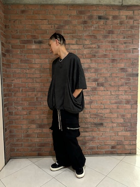 「WHITELAND（ホワイトランド）のアイテム（Tシャツ/カットソー）」を使った、しんさん（メンズ・182cm）の夏コーディネート