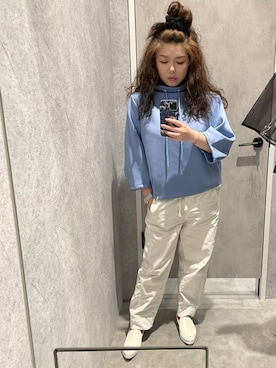 「ALL BLACK（オールブラック）のアイテム」を使った、ris4redさん（レディース・156cm）の春コーディネート