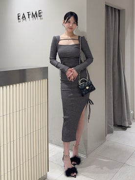 「EATME（イートミー）のアイテム」を使った、奏さん（レディース・169cm）の春コーディネート