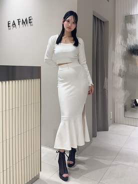 「アイテム（バレッタ/ヘアクリップ）」を使った、奏さん（レディース・169cm）の秋コーディネート