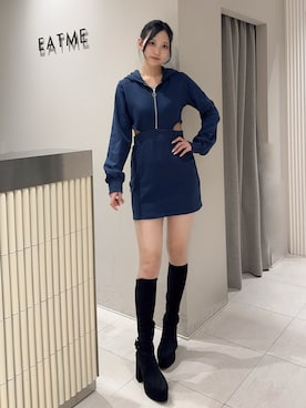 「アイテム（バレッタ/ヘアクリップ）」を使った、奏さん（レディース・169cm）の秋コーディネート