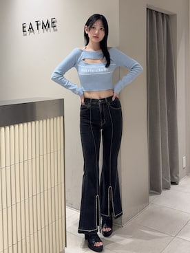 「EATME（イートミー）のアイテム」を使った、奏さん（レディース・169cm）の春コーディネート