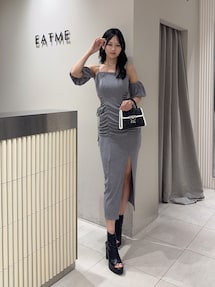 カットアウトバルーンスリーブワンピース｜イートミー（EATME）公式
