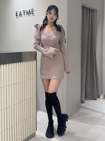 リボンオフショルミニワンピース｜イートミー（EATME）公式通販