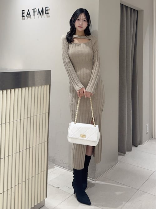 ニットショートブーツ