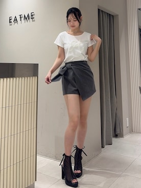 「ショートパンツ」｜奏さん（骨格ウェーブ・レディース・169cm）の夏コーディネート