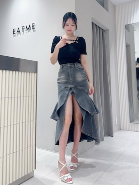 「アイテム（スカート）」を使った、奏さん（レディース・169cm）の夏コーディネート