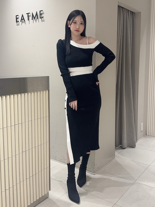 【SETUP】バイカラーワンショルTOP