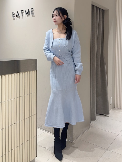 【SETUP】フロントボタンニットベアTOP