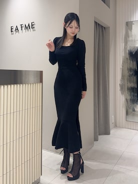 「アイテム（バレッタ/ヘアクリップ）」を使った、奏さん（レディース・169cm）の秋コーディネート