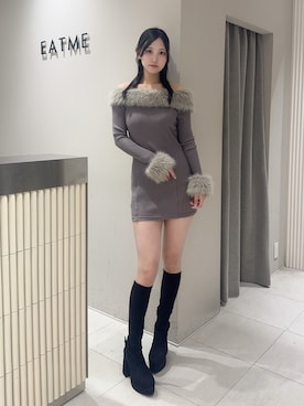 奏さん（レディース・169cm）の冬コーディネート