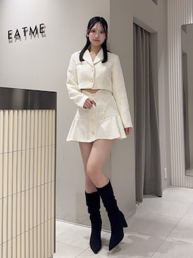 「アイテム（バレッタ/ヘアクリップ）」を使った、奏さん（レディース・169cm）の秋コーディネート