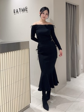 「アイテム（バレッタ/ヘアクリップ）」を使った、奏さん（レディース・169cm）の秋コーディネート