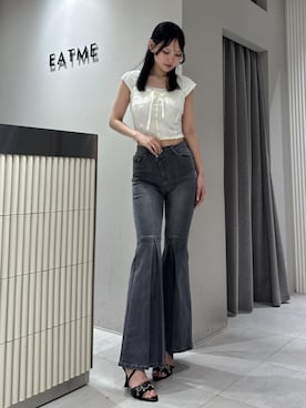 「EATME（イートミー）のアイテム（サンダル）」を使った、奏さん（レディース・169cm）の夏コーディネート