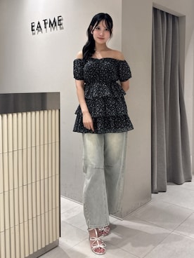 「EATME（イートミー）のアイテム（サンダル）」を使った、奏さん（レディース・169cm）の夏コーディネート