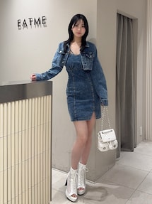 BACKレースアップデニムワンピセット｜イートミー（EATME）公式通販