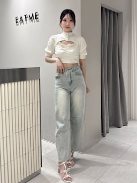 「EATME（イートミー）のアイテム（サンダル）」を使った、奏さん（レディース・169cm）の夏コーディネート