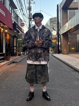 「BEAVER（ビーバー）のアイテム（パンツ）」を使った、kotarooooさん（メンズ・171cm）の春コーディネート